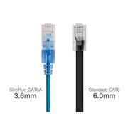 MONOPRICE SlimRun Cat6A Ethernet Patch Cable - Snagless RJ45_ UTP_ Pure Bare Cop 29425